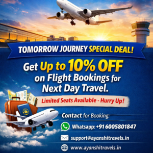Get live 10% Discount on flight booking